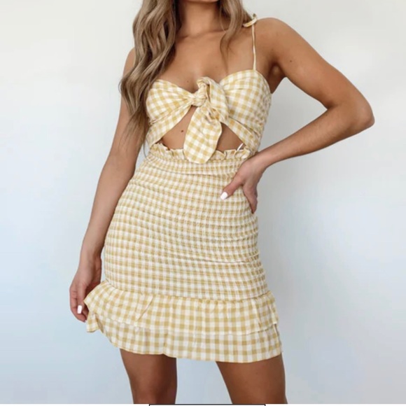 BRAND NEW Blue Gingham Dress - Picture 5 of 5